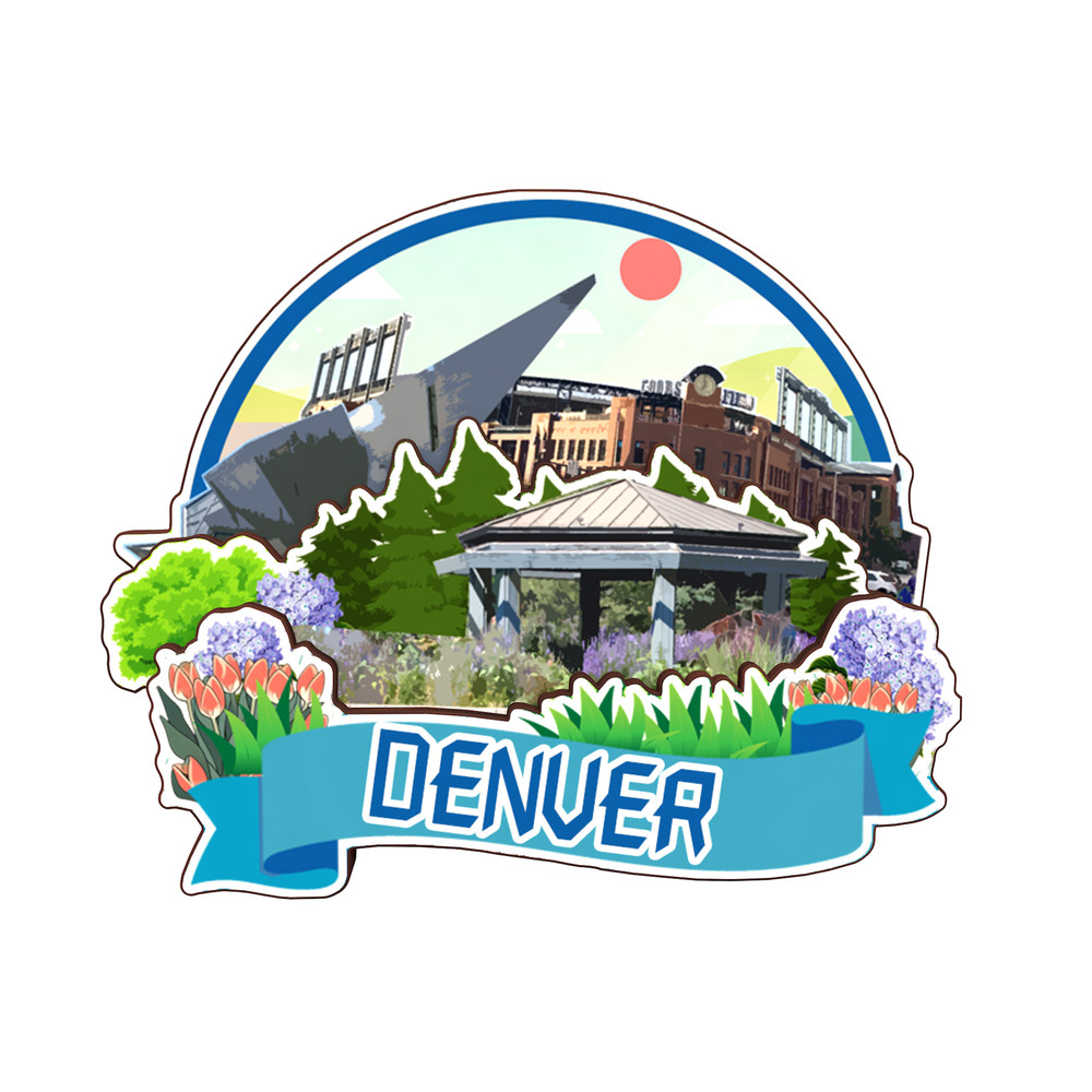 Denver Colorado USA Refrigerator magnet 3D travel souvenirs wood