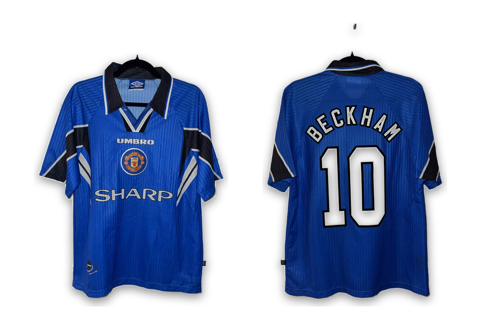 MAN UTD 1996-98 THIRD SHIRT UMBRO SHARP BECKHAM 10 VINTAGE JERSEY M