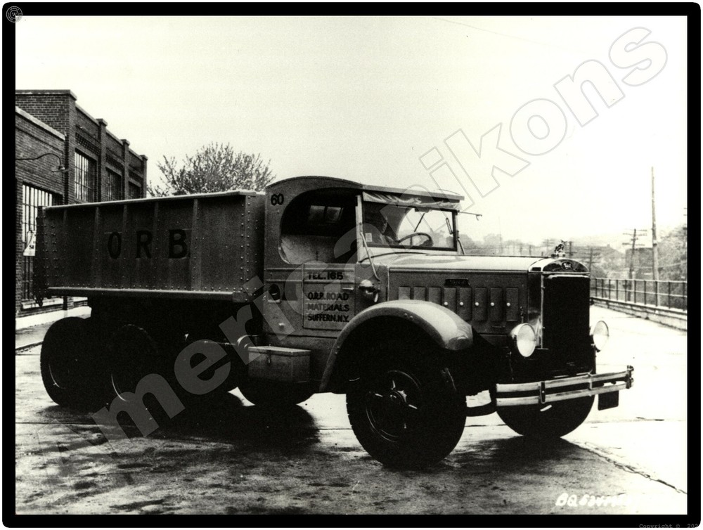 Mack Truck New Metal Sign: O.R.B. Road Materials - Suffern, New York
