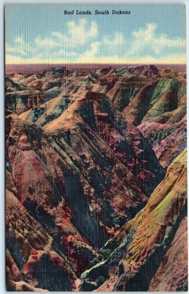 Postcard - Bad Lands - South Dakota