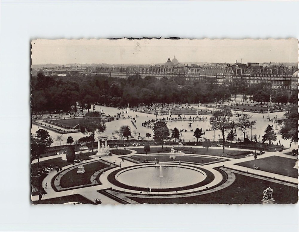Postcard Tuileries Garden Paris France