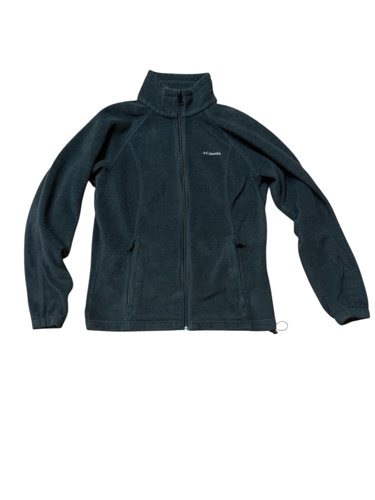 Columbia Benton Springs Womens Fleece Jacket Full Zip Large Blue WL6439  