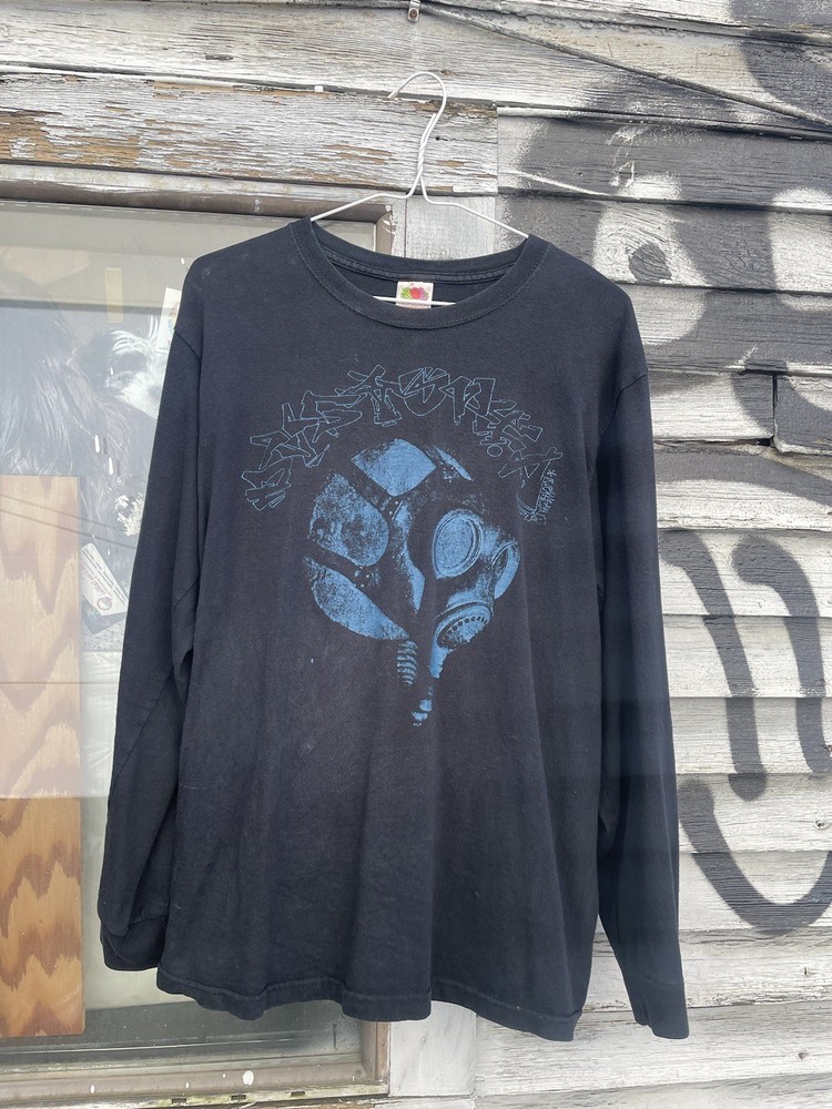 Vintage Dystopia Punk Long Sleeve Shirt Assuck Nausea Disrupt Crust Noothgrush