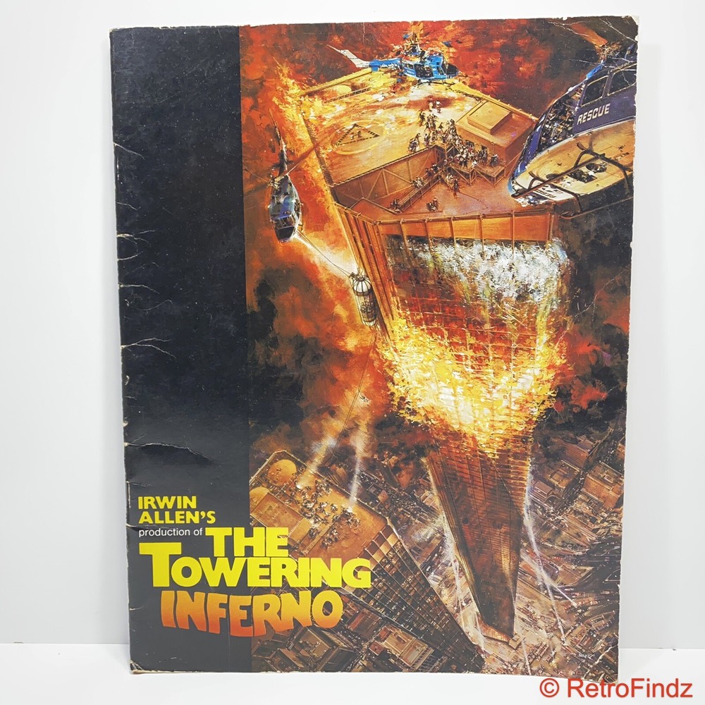 The Towering Inferno starring Paul Newman & Steve McQueen 1974 Souvenir Book
