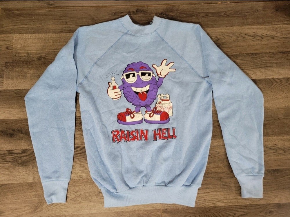 Vintage 1980s The California Raisins Graphic Pullover Crewneck Medium