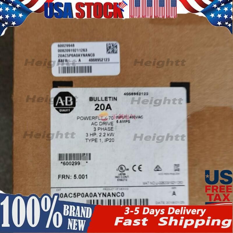 Allen-Bradley 20AC5P0A0AYNANC0 New In Box 20AC5P0A0AYNANC0 Fast Ship US Free Tax