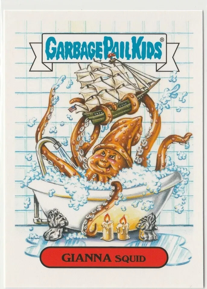Gianna Squid #4b Garbage Pail Kids GPK 2018 Oh the Horror-ible Trading Card
