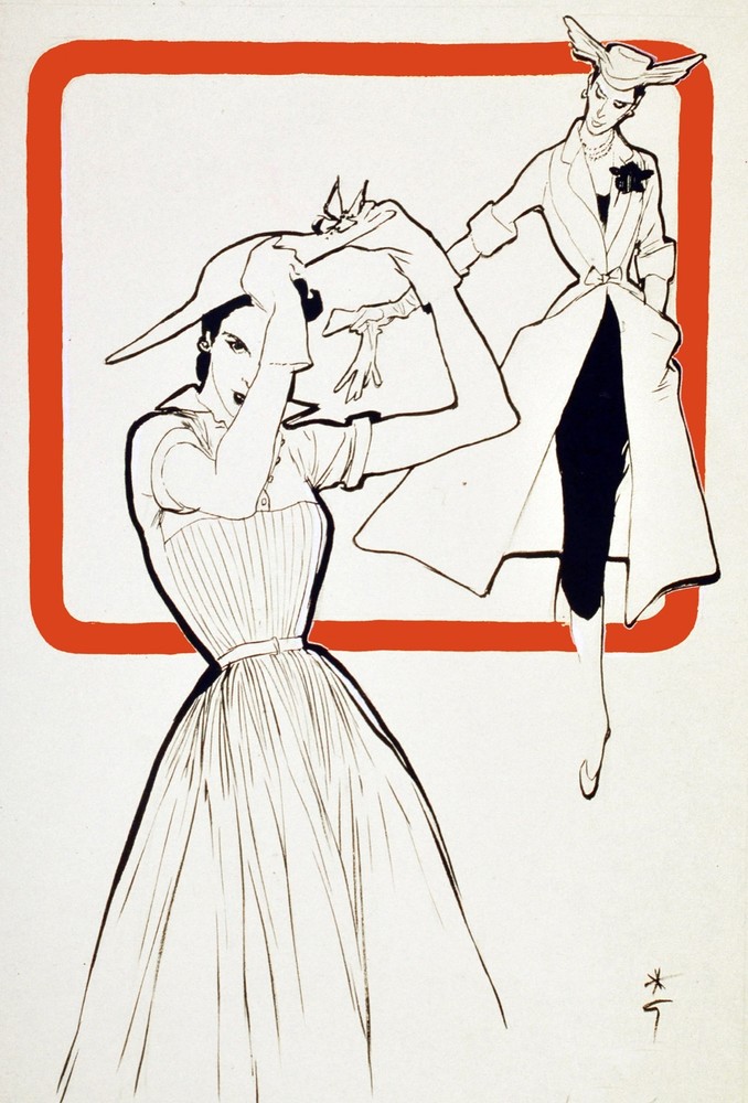Decoration poster.Interior design Art.Retro fashion.Model drawing.6325
