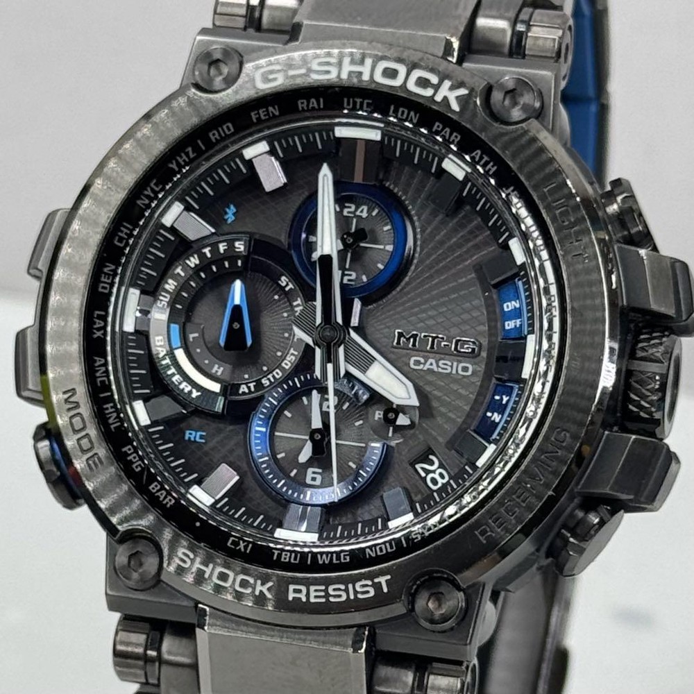 G-Shock MTG-B1000BD Black Solar Bluetooth Radio Watch