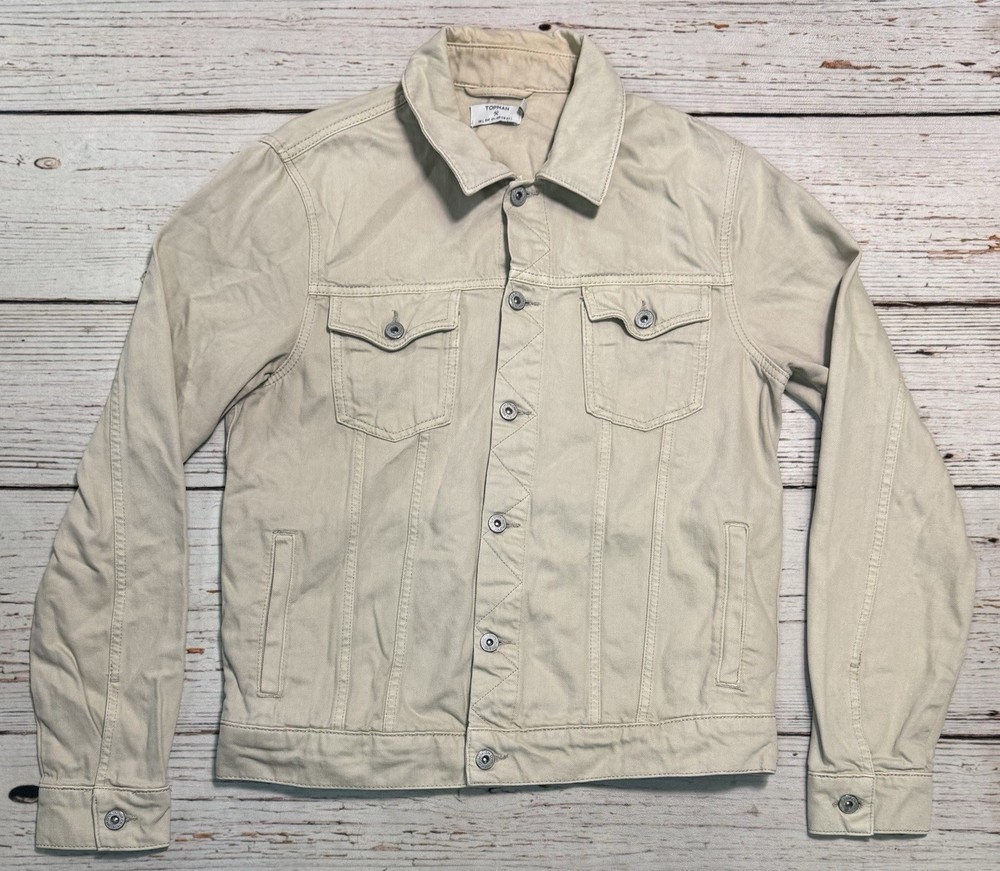 TOPMAN Denim Jacket Mid Wash Sz L