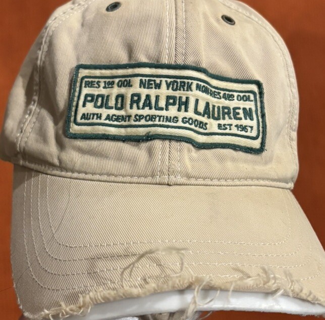 Polo Ralph Lauren New York Auth Agent Sporting Goods Strapback Hat Rare Vintage