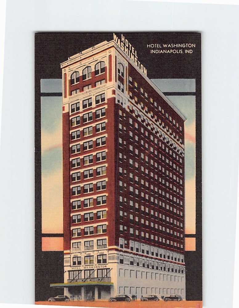 Postcard Hotel Washington Indianapolis Indiana USA