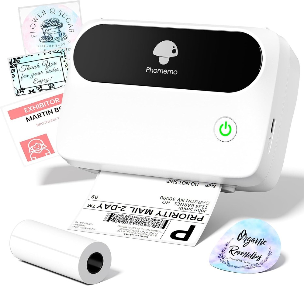 Bluetooth Thermal Label Printer M421 Wireless Shipping Label Maker with App Editing