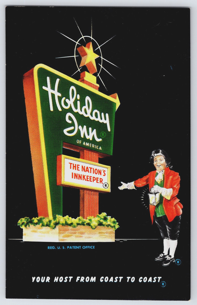 New Orleans Louisiana LA Holiday Inn Hotel Sign Vintage Postcard