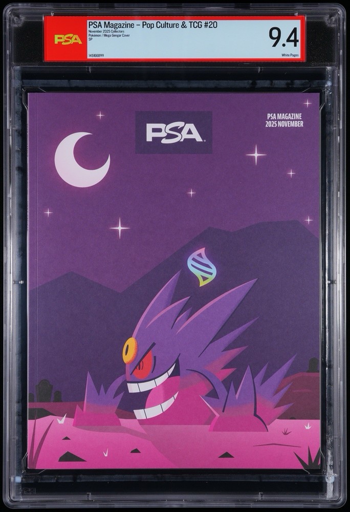 PSA Magazine Mega Gengar PSA Cover #20 - Pokemon - November 2025- PSA 9.4
