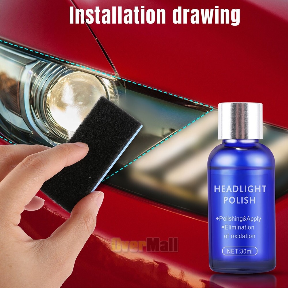 Kit de reparación fluidos restauración lentes faros automóviles Limpiador pulid