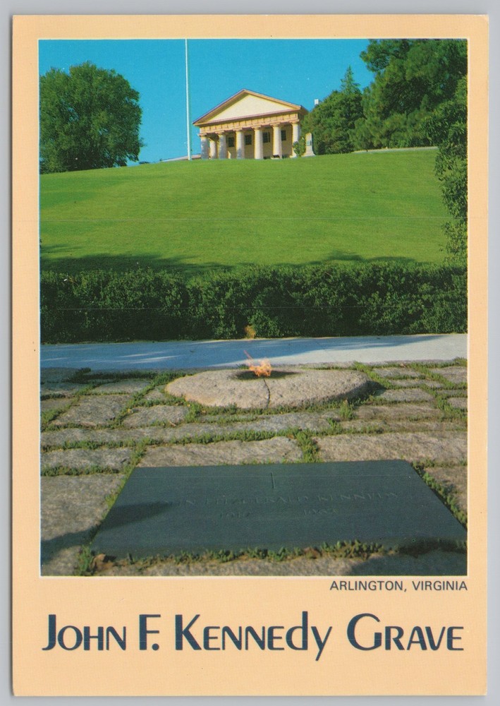 State View~John F Kennedy Grave @ Arlington Virginia~Continental Postcard