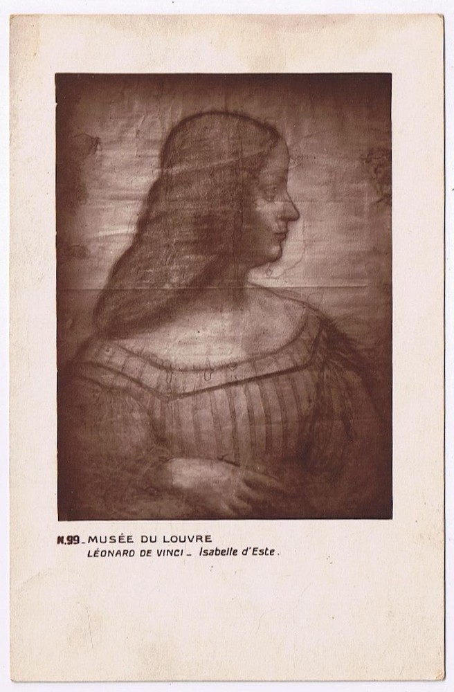Postcard Art Musee Du Louvre Leonardo De Vinci Isabelle d'Este