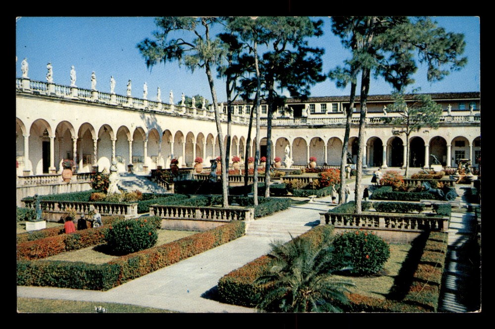 The Italian Garden Court Ringling Museum Of Art Sarasota FL Posted Postcard