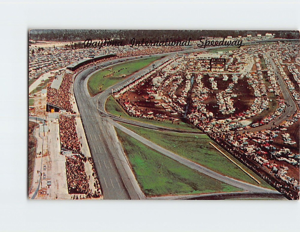 Postcard Aerial View International Speedway Daytona Beach Florida USA America