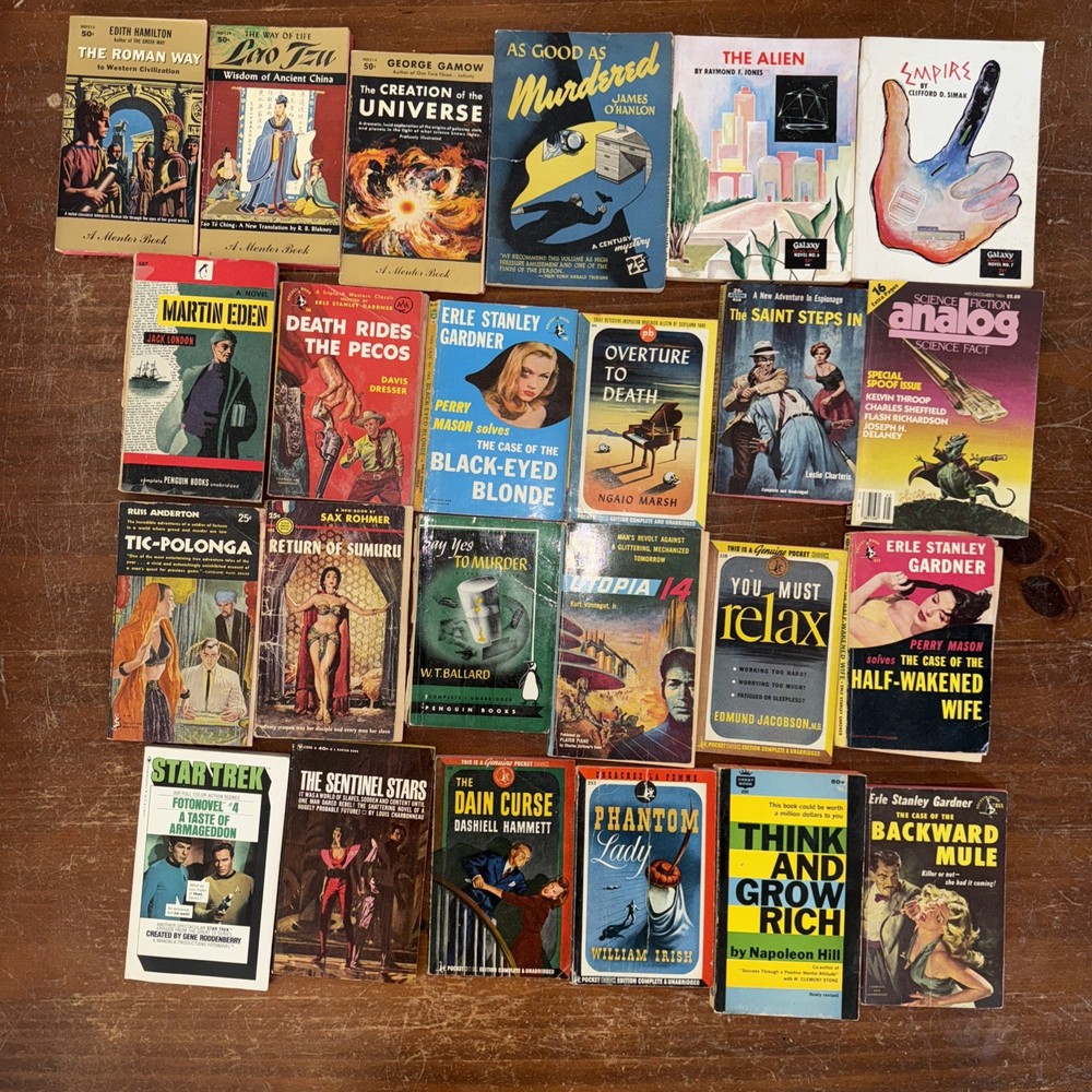 Science Fiction  Lot of 24 Pbs Bantam Pocket Book Galaxy Mentor Penguin And More