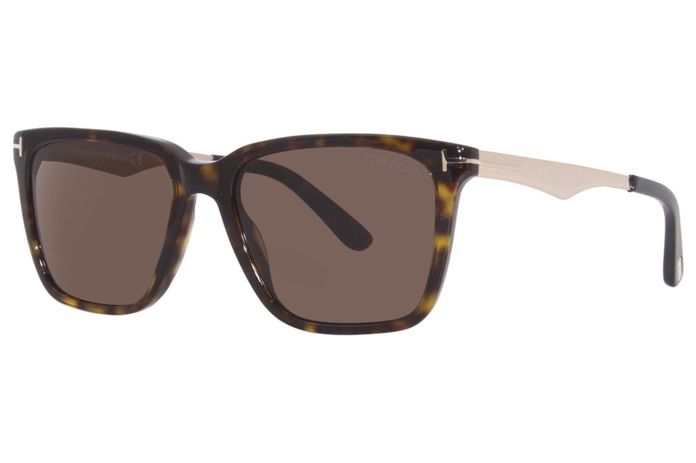 Tom Ford Garrett TF862 52E Sunglasses in Shiny Havana Rose Gold Brown 56mm for Men