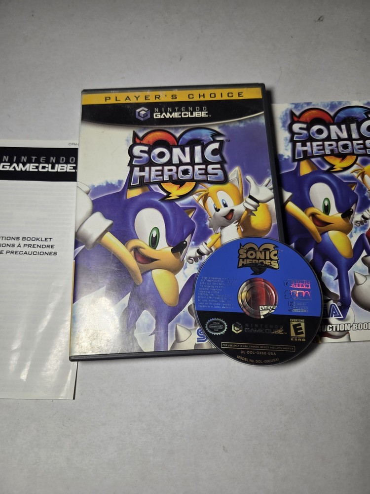 Sonic Heroes Nintendo GameCube GC Players Choice CIB Complete w/ Manual Tested