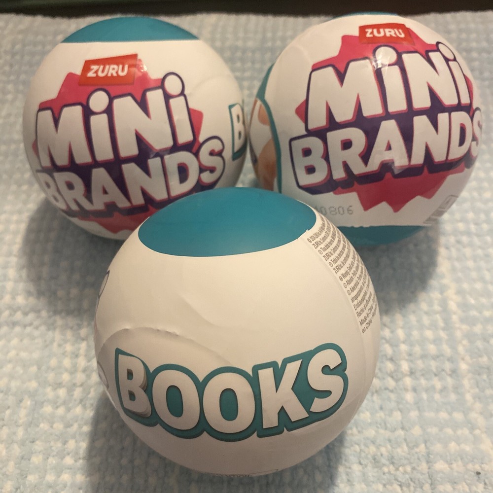 ZURU Mini Brands BOOKS. Pack Of 3. Brand New. Sealed Mint Condition