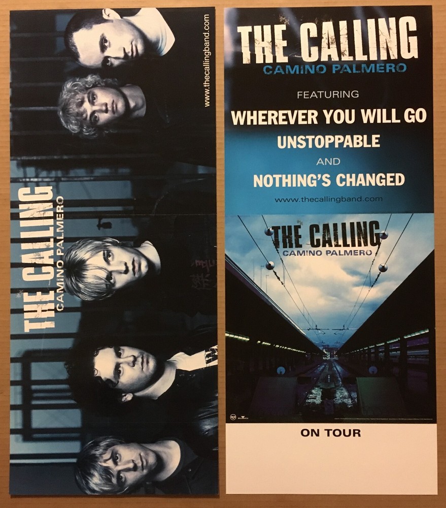 PÓSTER PROMOCIONAL TOUR DOBLE CARA VINTAGE 2001 THE CALLING raro para Camino CD 12x28