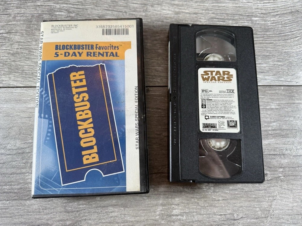 Block Buster Star Wars Episode IV (VHS, 1997, Special Edition) Rental Clamshell