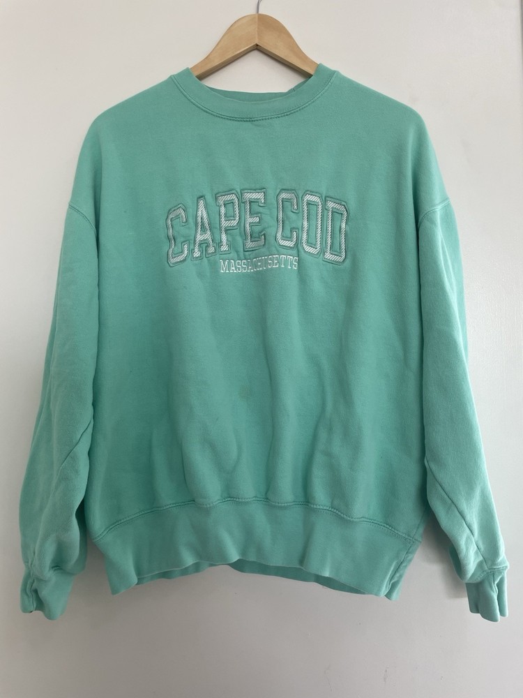 Pacific & Co The Classic Sweatshirt Women's Solid Aqua Cape Cod MA Sweatshirt XL