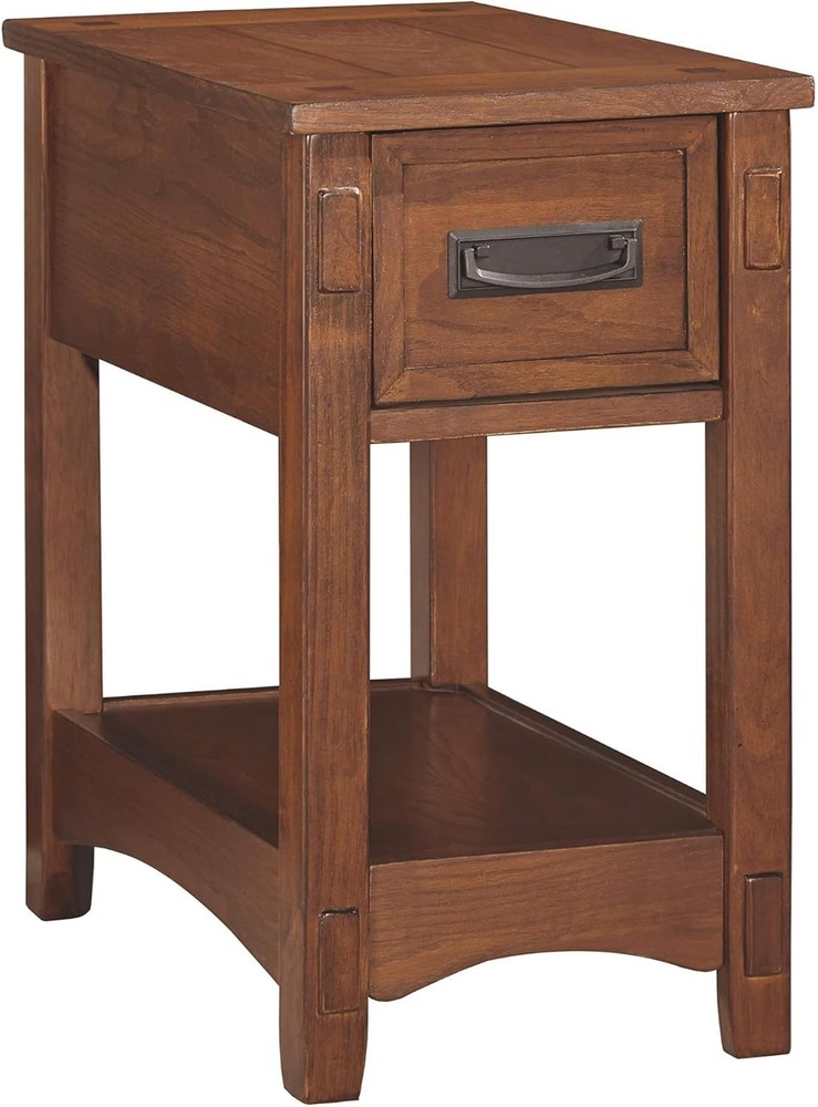 Breegin New Traditional Wooden Chair Side End Table W/ 1 Drawer & 1 Fixed Shelf