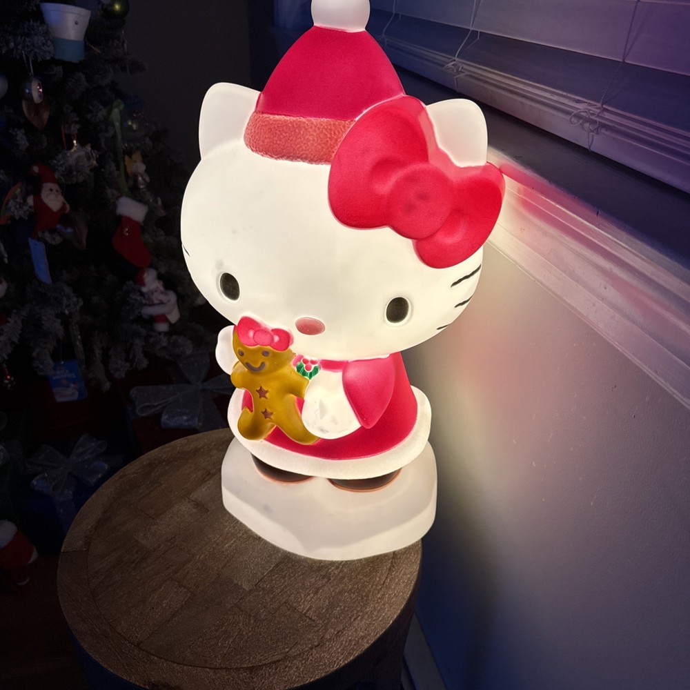 Christmas Blow Mold 2025 Outdoor Decor Hello Kitty w/ Gingerbread NEW