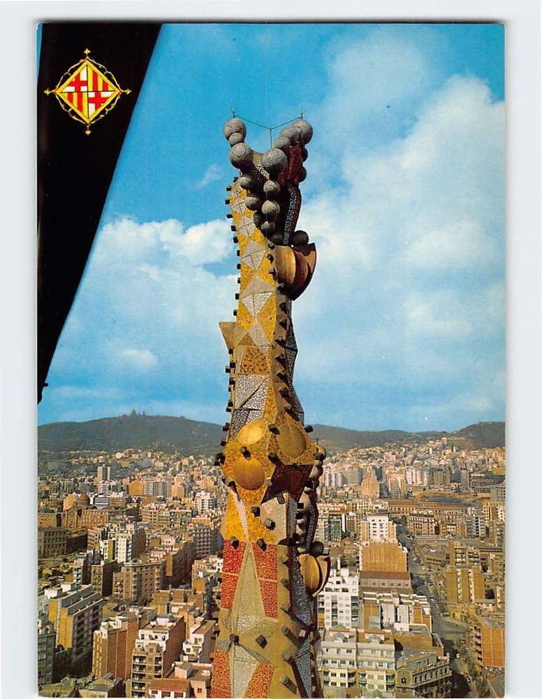 Postcard Top of the Towers Expiatory Temple of the Holy Family Barcelona Spain