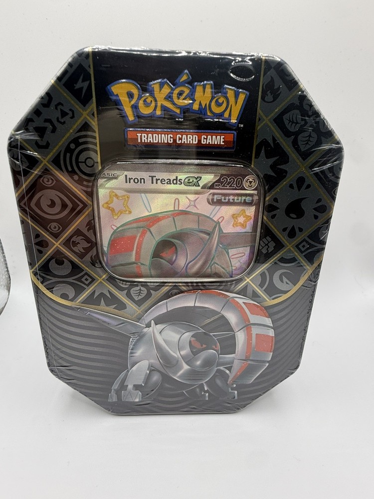 Pokemon Iron Treads ex Paldean Fates Tin Sealed