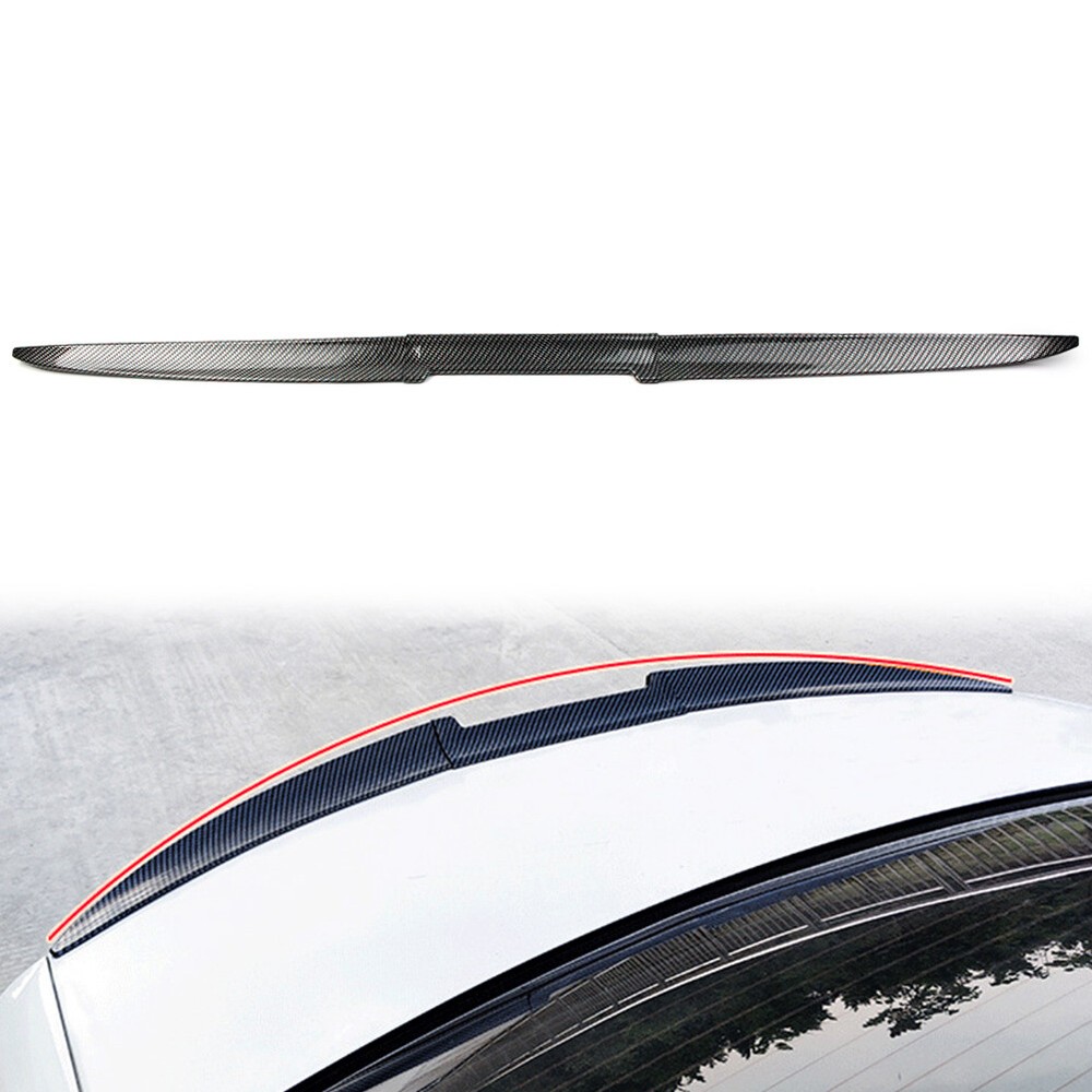 US Carbon Fiber Car Rear Wing Lip Spoiler Tail Trunk Roof Trim Universal