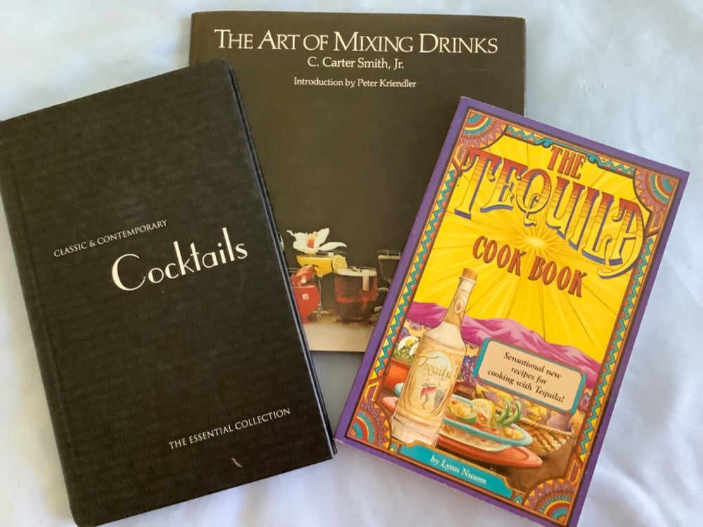 Cocktails, Mixed Drinks, Tequila Cookbook-Lot of 3-Very Good-1 HB, 1 HB/DJ, 1 PB