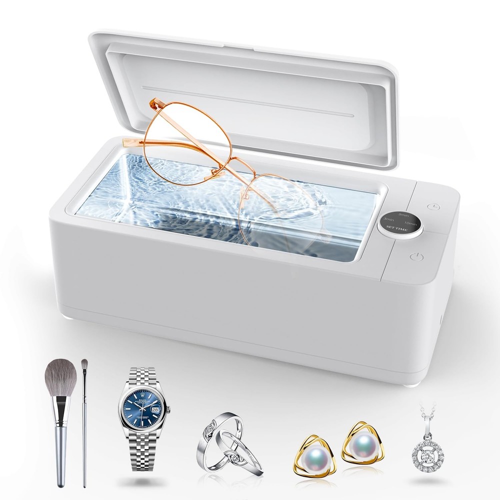 Ultrasonic Jewelry Cleaner Machine 50KHz Professional with 3 Cleaning Modes