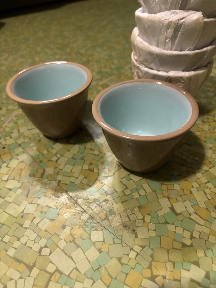 6 vintage Chateau Buffet custard cup, made by Taylor, Smith & Taylor (TS&T)