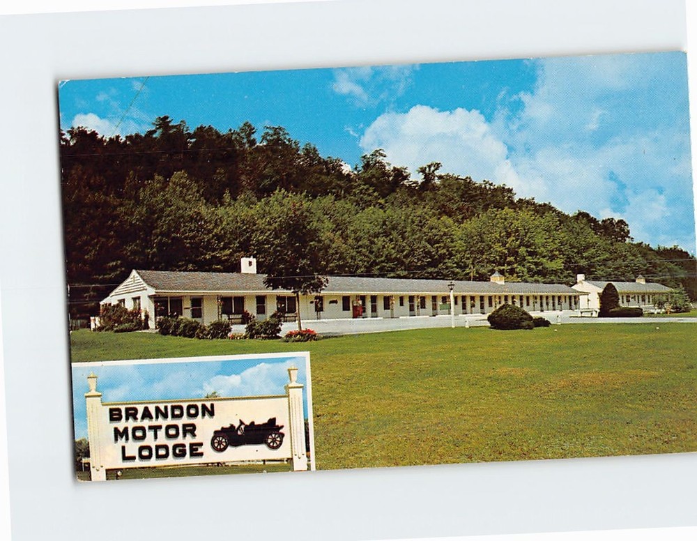 Postcard Brandon Motor Lodge Brandon Vermont USA