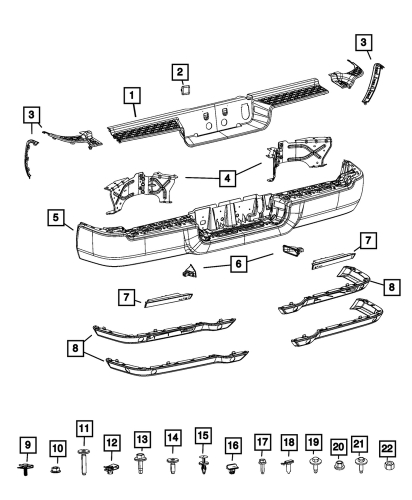 Genuine Mopar Rear Valance Right 68377148AB