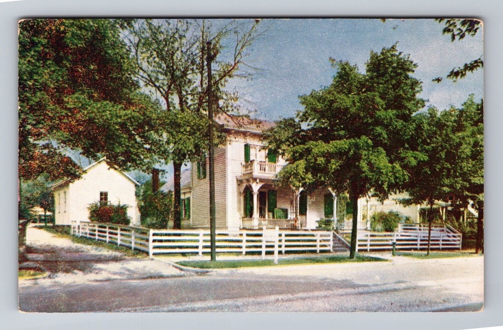 Greenfield IN-Indiana Birthplace of James Whitcomb Riley Poet Vintage Postcard
