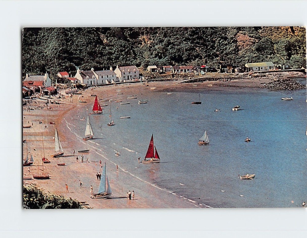 Postcard Aerial View Beach Scene