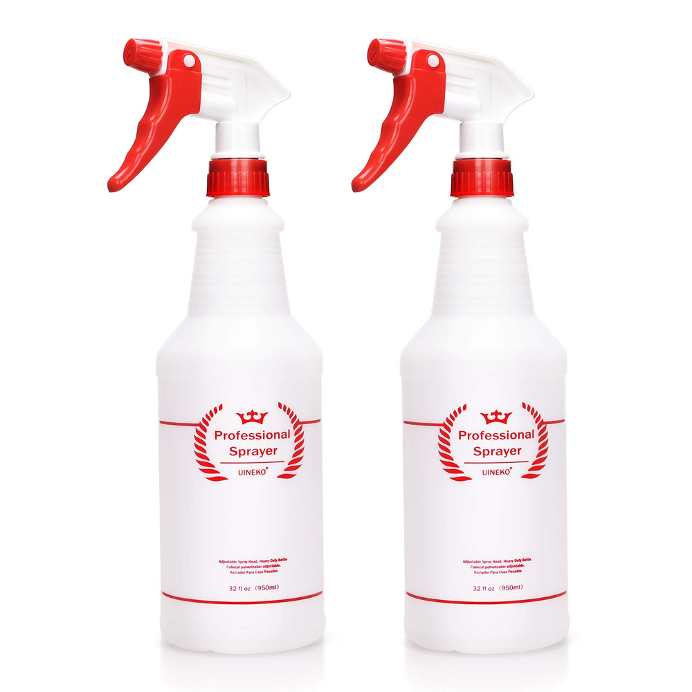 32 Oz Heavy Duty Plastic Spray Bottles 2 Pack Leak Proof All Purpose