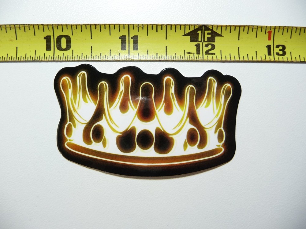 Neon Party Crown Sticker Colorful Fun Celebration Decal