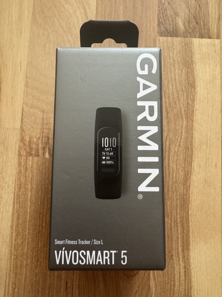Garmin Vivosmart 5 Smart Fitness Tracker (Size Large, Black) - New