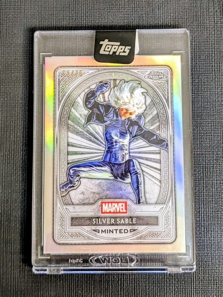 2025 Topps Marvel Mint- Silver Sable -ENCASED Chrome Silver Parallel - #/75