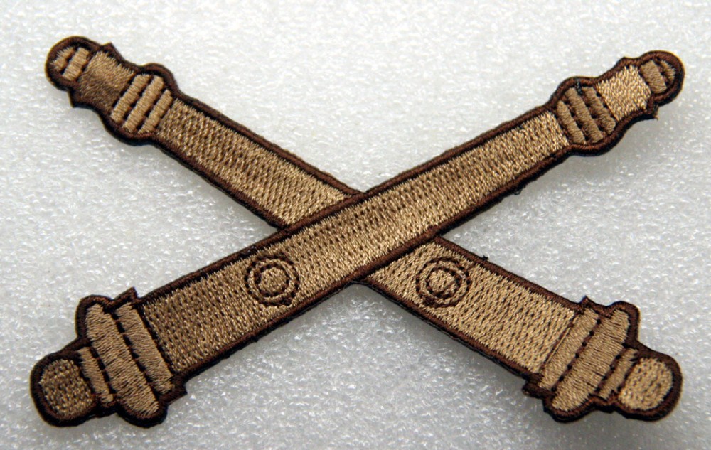 FIRE SUPPORT BROWN HAT PATCH US MARINES ARTILLERY PIN UP NAVAL GUNFIRE MOS 0861