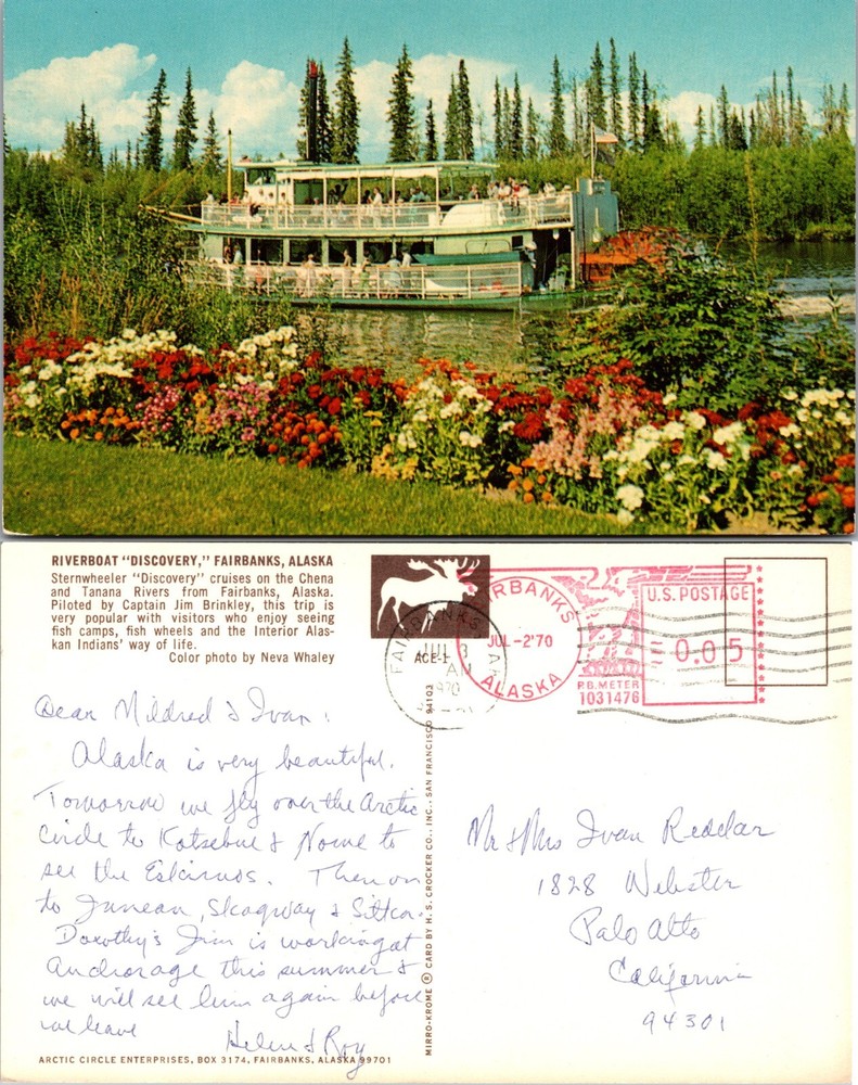 Riverboat Discovery on Chena River Fairbanks Alaska AK Postcard