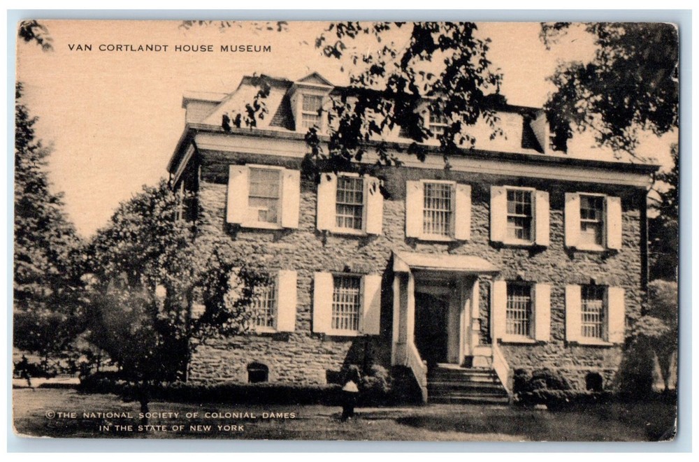View Of Van Cortlandt House Museum Exterior Scene New York NY Vintage Postcard
